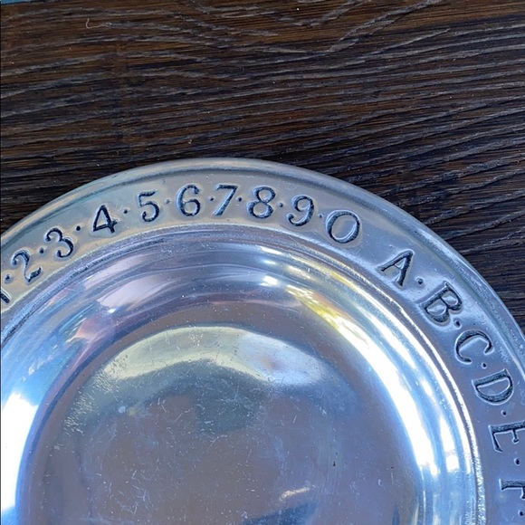 Wilton Pewter ABC 123 9 in kid plate vintage - Picture 8 of 11